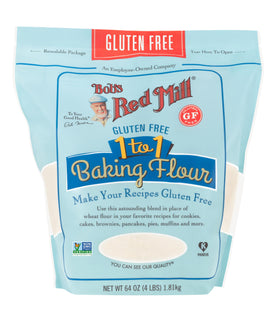 Bob's Red Mill Gluten Free 1-to-1 flour whisked for pancakes.