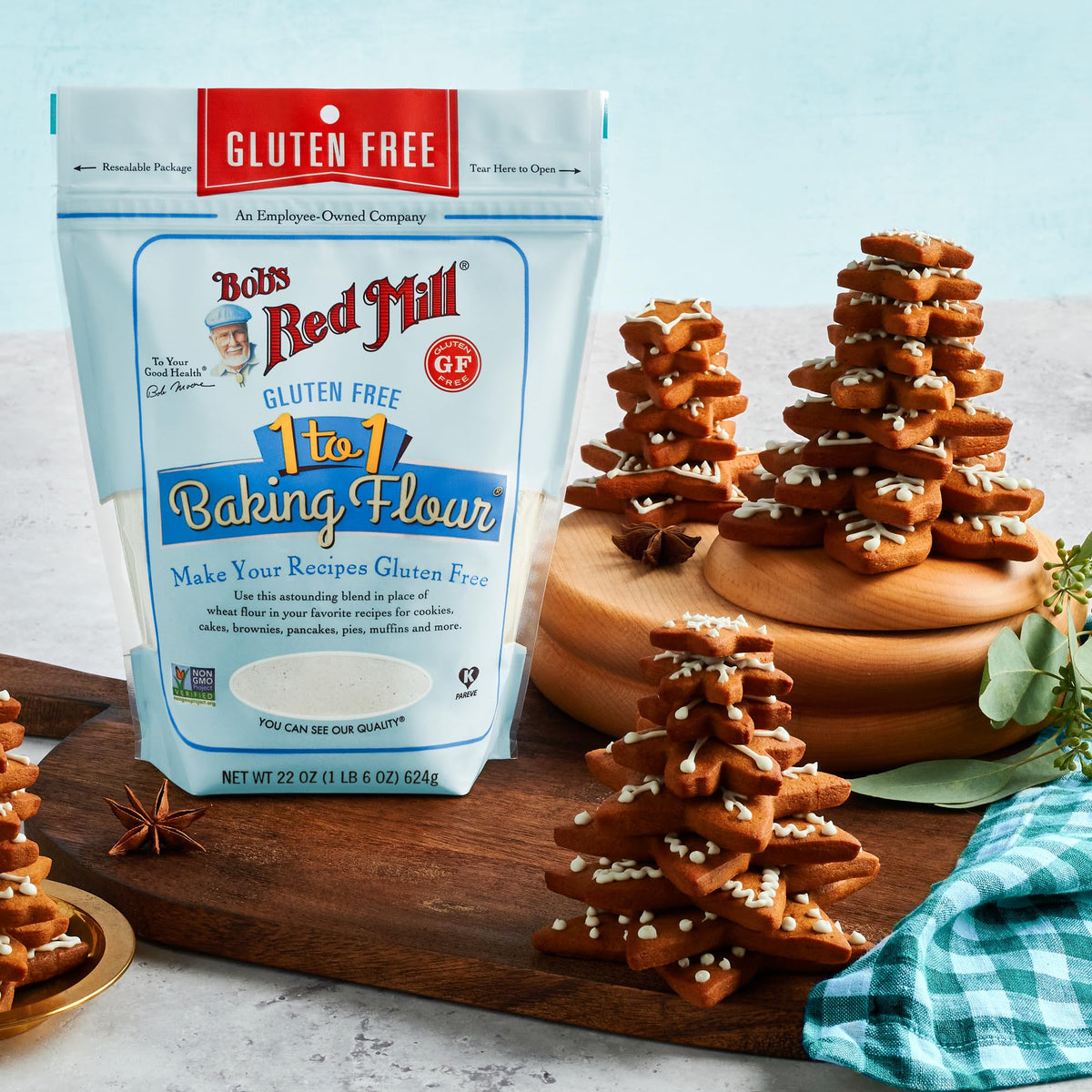 Bob's Red Mill Gluten Free 1-to-1 flour for gluten-free pasta.