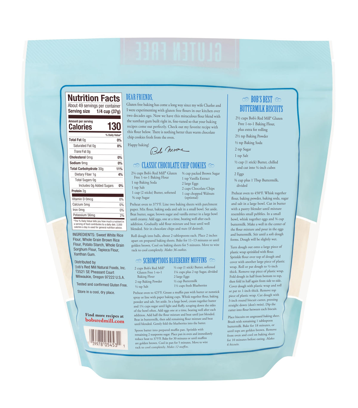 Bob's Red Mill Gluten Free 1-to-1 flour thickening sauce.