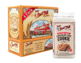 Bob's Red Mill gluten-free chocolate chip cookie mix four-pack ready for quick cookies