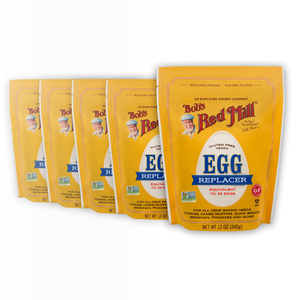 Bob's Red Mill Gluten Free Egg Replacer powder in bowl for vegan baking and egg-free recipes
