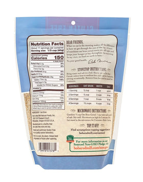 Bob's Red Mill gluten-free oat bran pack-2 bags ready for quick, wholesome mornings