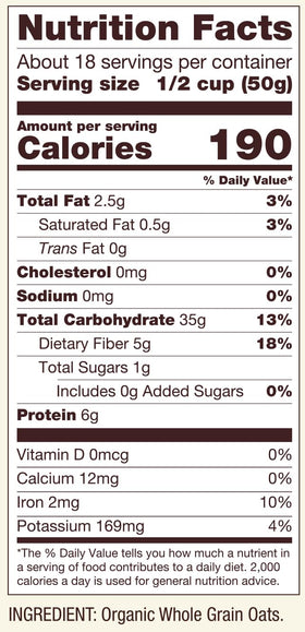 Bob's Red Mill gluten-free oats with visible bran detail ideal for baking