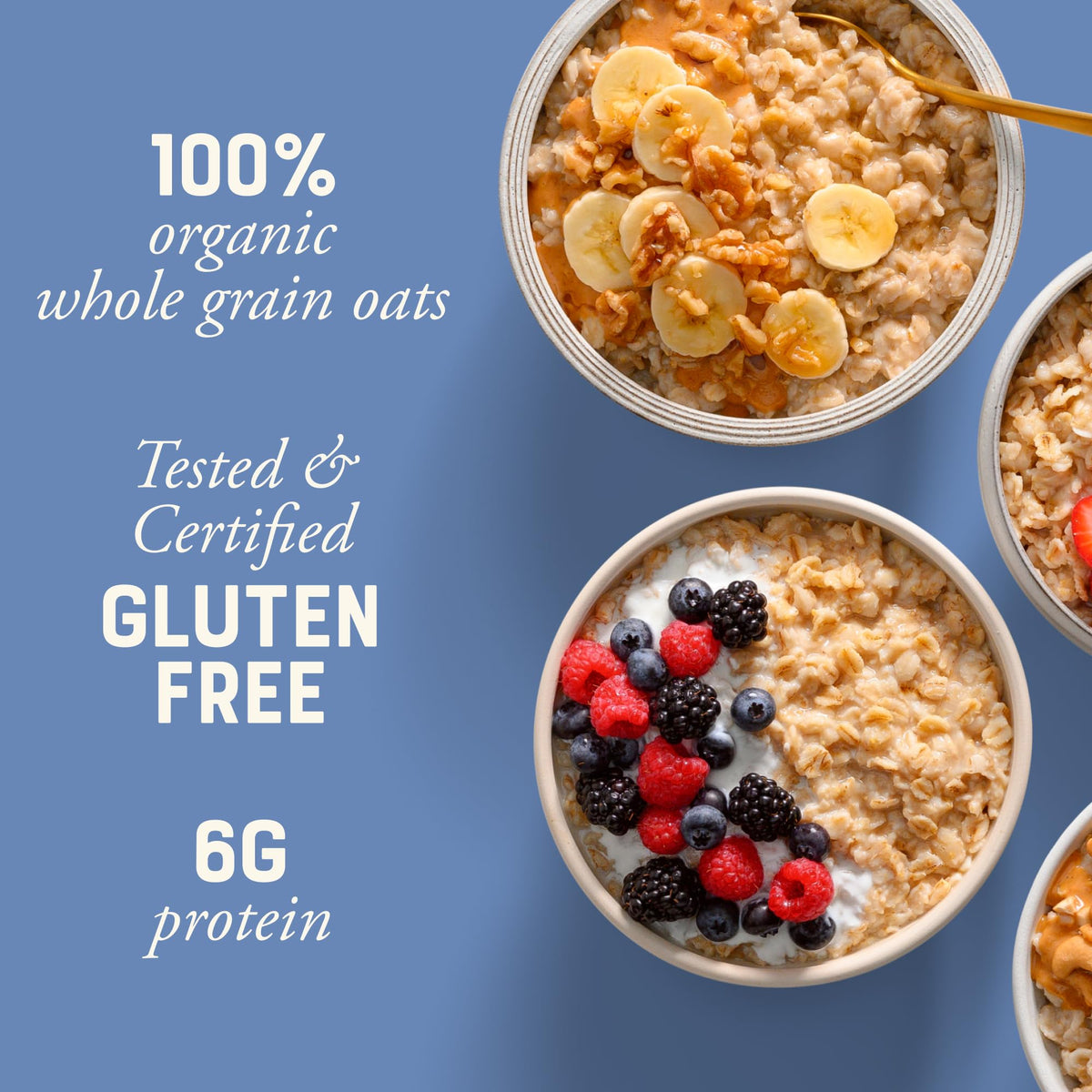 Overnight oats prepared with Bob's Red Mill oats for a ready-to-eat morning