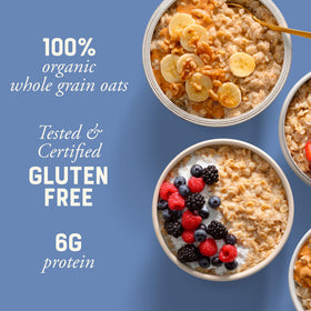 Overnight oats prepared with Bob's Red Mill oats for a ready-to-eat morning