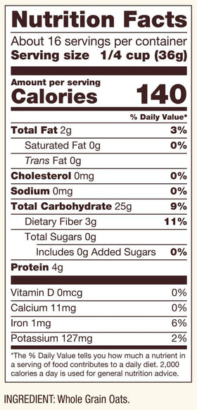 Bob's Red Mill gluten free Scottish oatmeal ELISA tested batch label for safety