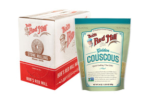 Bob's Red Mill Golden Couscous pack of four, convenient bulk option for weeknight meals.