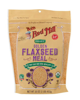 Bob's Red Mill Golden Flaxseed Meal 2-pack packaging front highlighting fiber-rich flax