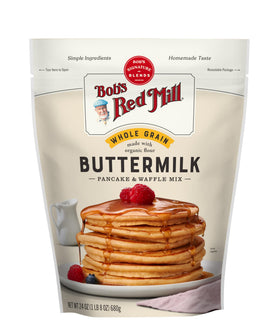 Bob's Red Mill golden waffles plated and ready to enjoy