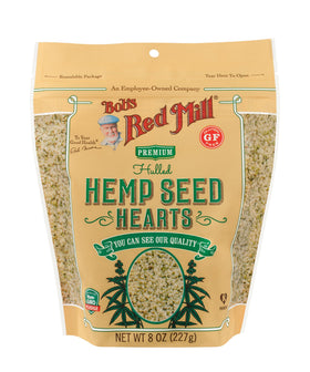 Bob's Red Mill hemp seed hearts pack ready to sprinkle on salads.