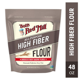 Bob's Red Mill High Fiber Flour bread loaf with fiber boost.