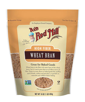 Bob's Red Mill High Fiber Wheat Bran pack of three bags ready for baking