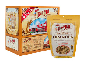 Bob's Red Mill Honey Oat Granola bowl close-up showing crunchy texture for a tasty breakfast