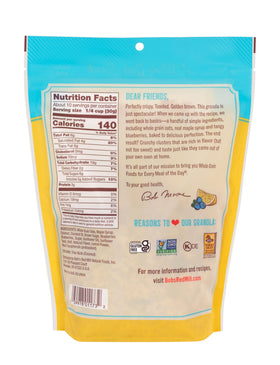 Close-up of toasted coconut and sunflower seeds in Bob's Red Mill granola shows texture