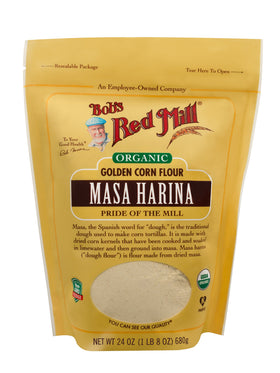 Bob's Red Mill Masa Harina tortilla dough being prepared for fresh corn tortillas.