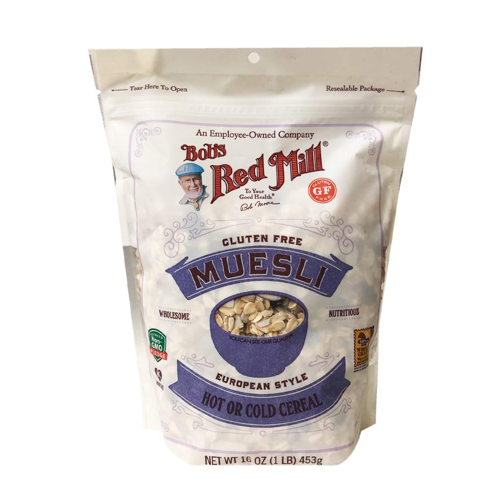 Bob's Red Mill Muesli Original pack front, hearty breakfast option