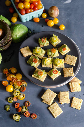Bob's Red Mill nutritional yeast sprinkled on scrambles for savory boost