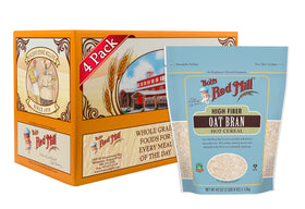 Bob's Red Mill Oat Bran Cereal bowl highlighting a high-fiber breakfast option.