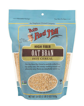 Bob's Red Mill Oat Bran hot cereal bowl ready in minutes for a satisfying breakfast