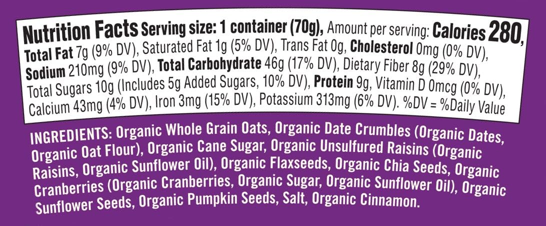 Bob's Red Mill Organic Oat Cup — gluten-free and dairy-free breakfast option.