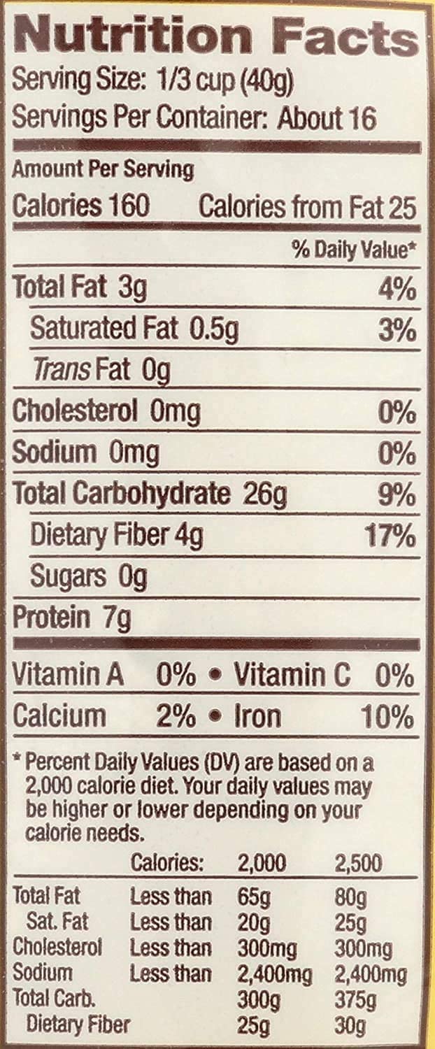 Bob's Red Mill oat flour ingredients close-up for cooking.
