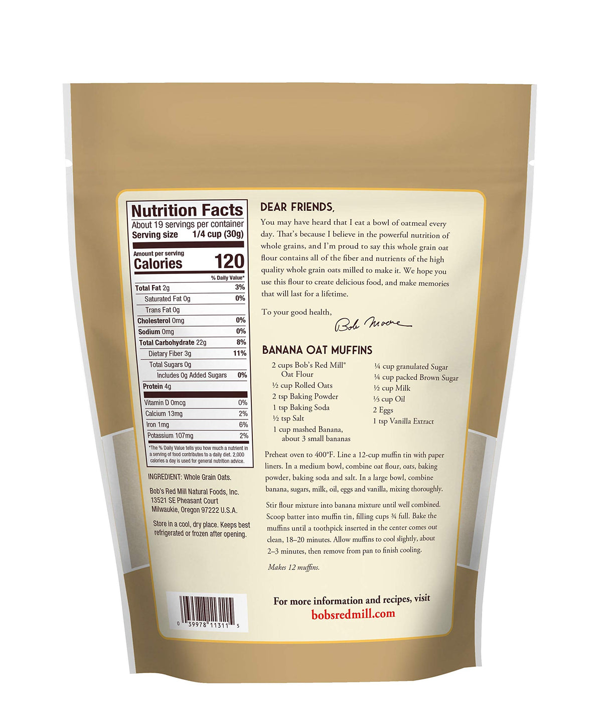 Bob's Red Mill oat flour in pancake batter for a wholesome breakfast.