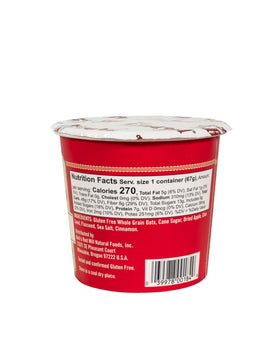 Bob's Red Mill GF Oatmeal Cup ready in 3 minutes with hot water or microwave