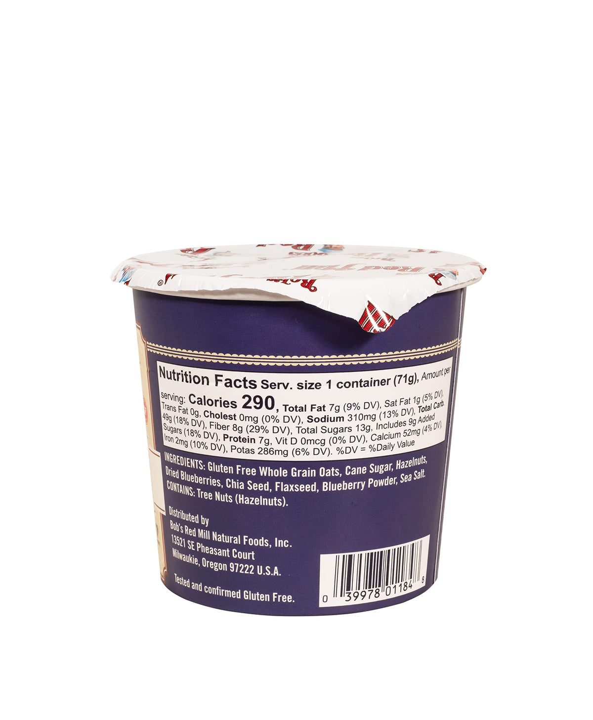 Bob's Red Mill oats, ready in 3 minutes with hot water