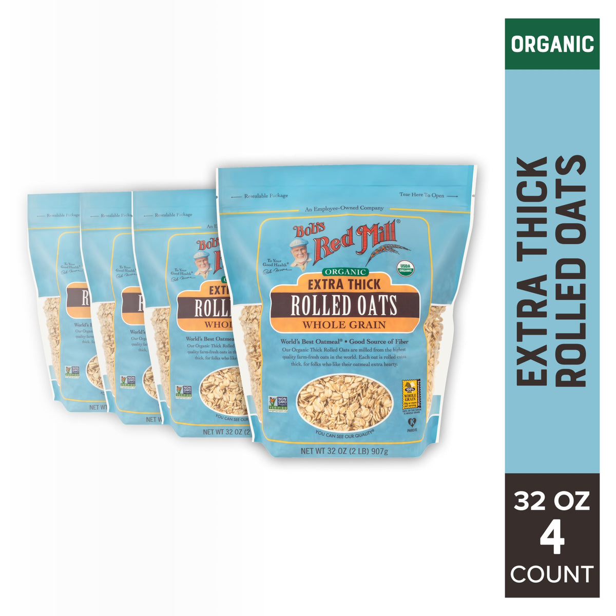 Bob's Red Mill oats in a white bowl show chewy texture for breakfast