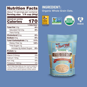 Bob's Red Mill oats in a measuring cup for precise portions