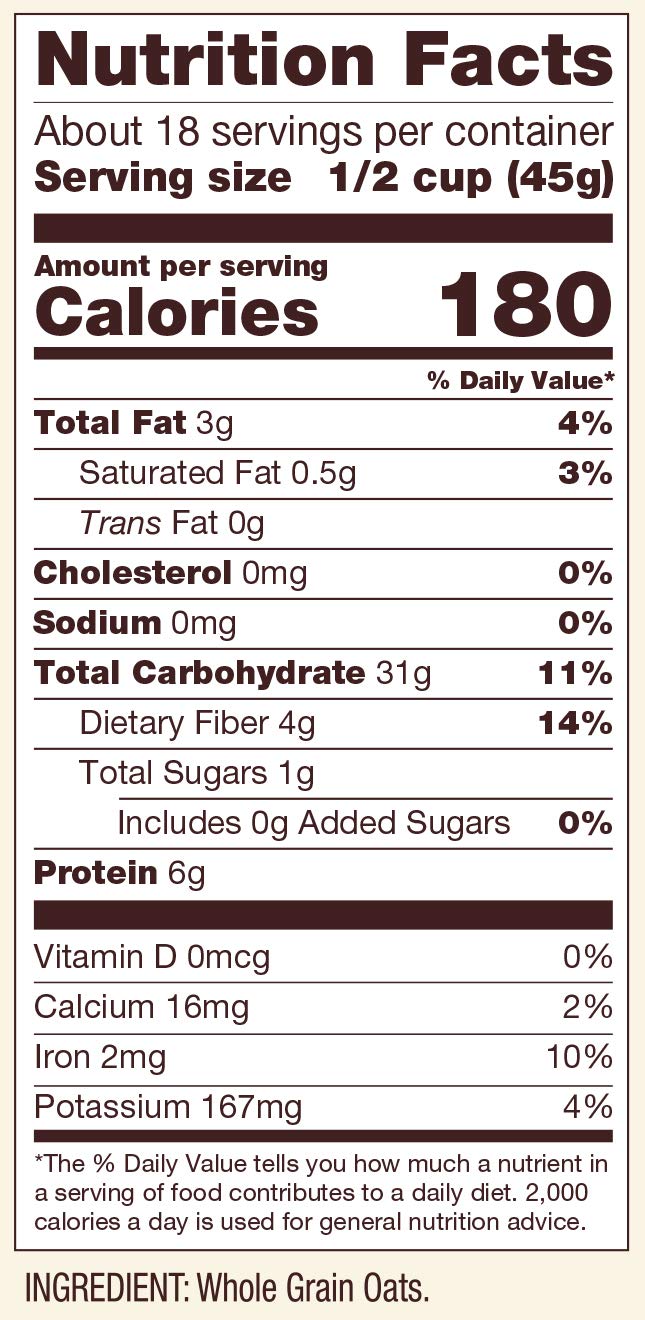 Bob's Red Mill oats topped with fruits and nuts for flavor.