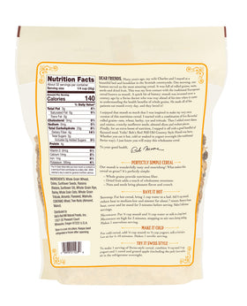 Bob's Red Mill Old Country Style Muesli with almonds, walnuts, and raisins highlights crunchy nuts
