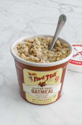 On-the-go breakfast cups shown for travel and busy mornings.