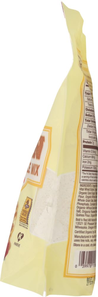 Packaging label highlights two-pack convenience of the mix