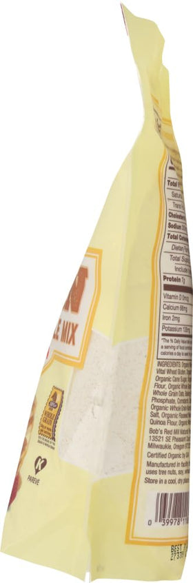 Packaging label highlights two-pack convenience of the mix