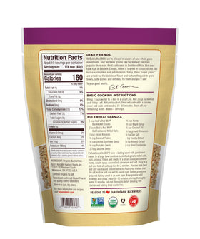 Cooked buckwheat groats served as a gluten-free side dish from Bob's Red Mill