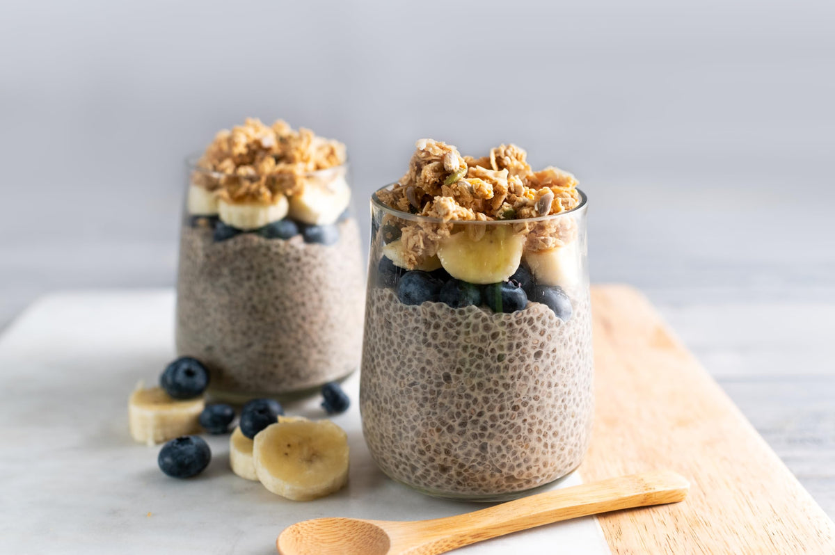 Bob's Red Mill Organic Chia Seeds on baking for added fiber in goods.