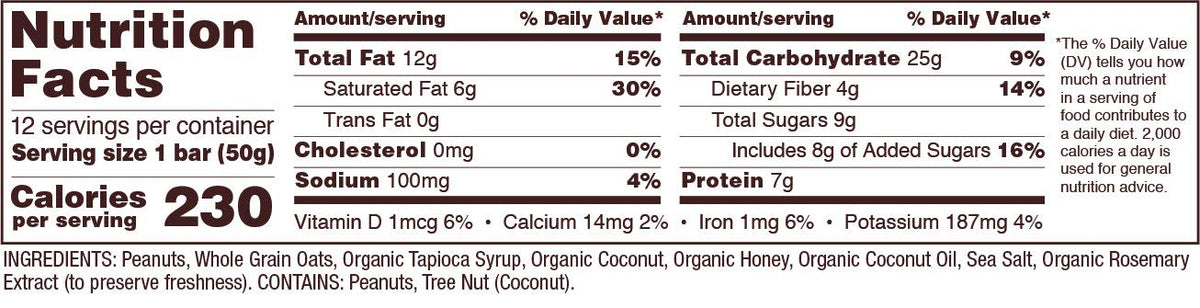 Bob's Red Mill organic coconut flakes visible in ingredients.