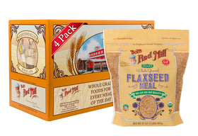 Bob's Red Mill organic flaxseed meal bag ready for baking.