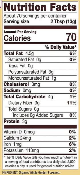 Close-up of fine ground flaxseed meal texture