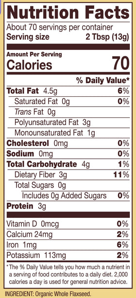 Bob's Red Mill flaxseed meal ready for keto-friendly recipes.