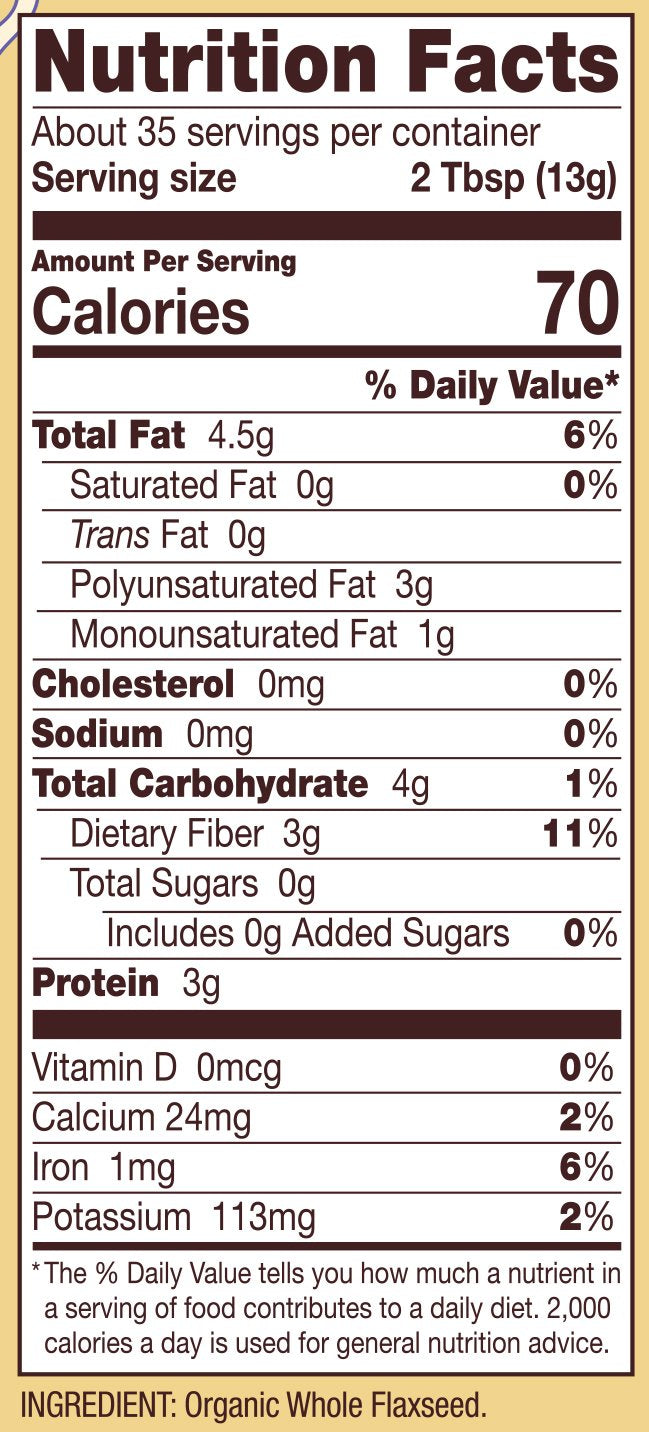 Bob's Red Mill Organic Flaxseed Meal on a kitchen counter, versatile baking ingredient