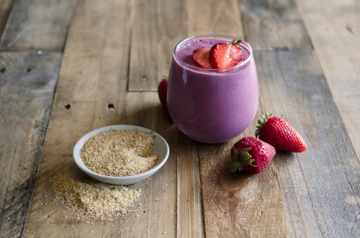 Bob's Red Mill Organic Golden Flaxseed Meal enhances protein smoothies