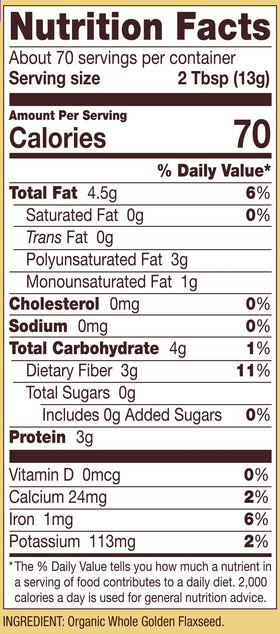 Bob's Red Mill Organic Golden Flaxseed Meal works as vegan egg replacer