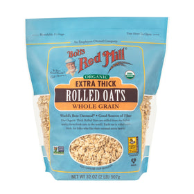 Bob's Red Mill Organic Non-GMO certification label on packaging