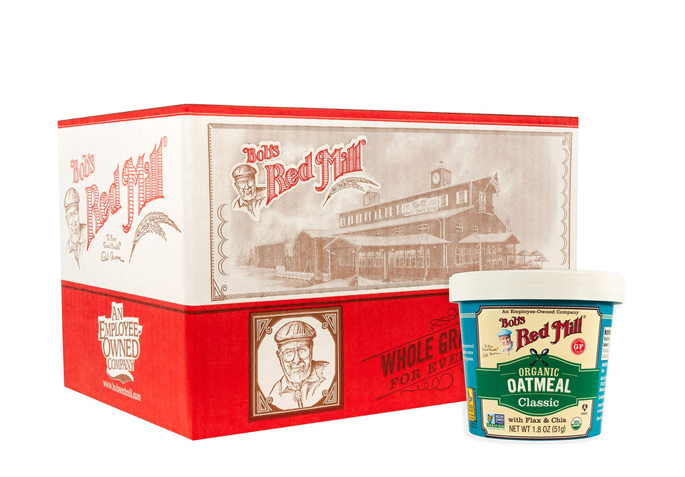 Bob's Red Mill Organic Oat Cup Classic pack on-the-go breakfast ready in minutes