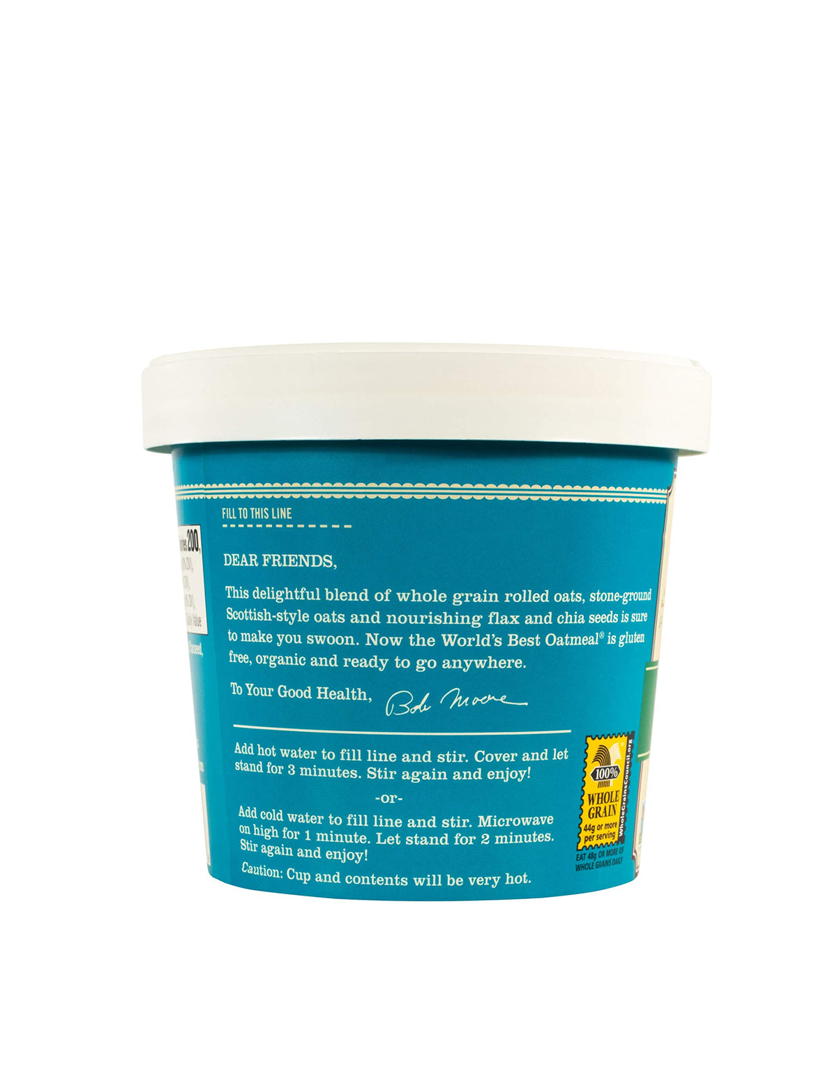 Bob's Red Mill Organic Oat Cup Classic gluten-free and dairy-free