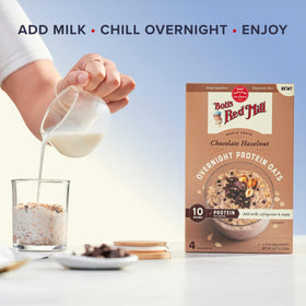 Bob's Red Mill Overnight Protein Oat Packets boxed set ready for week-long breakfast rotation.