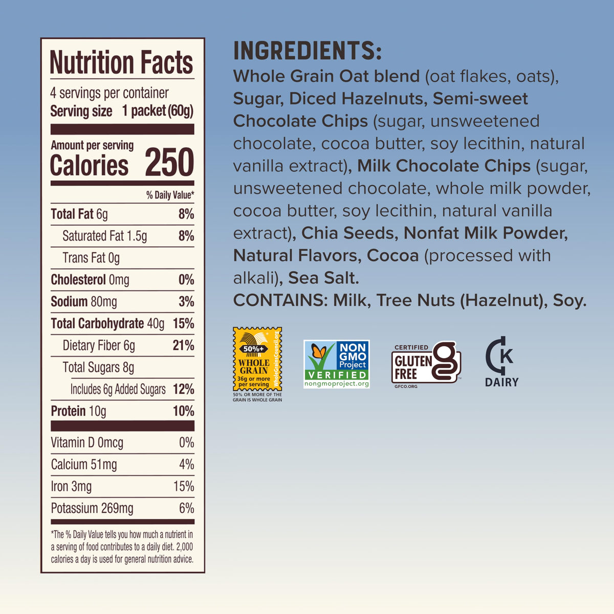 Bob's Red Mill Overnight Protein Oat Packets chocolate hazelnut spoon showing creamy texture.