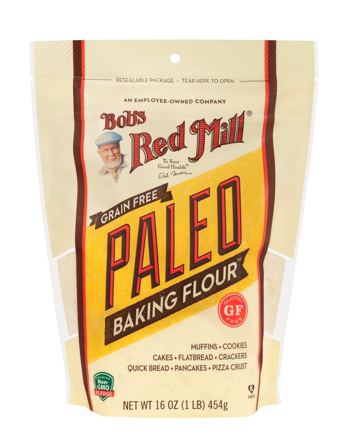 Bob's Red Mill Paleo Baking Flour arrowroot starch detail for light baked goods.